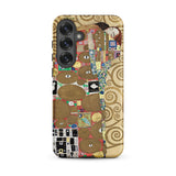 The Fulfilment - Gustav Klimt Samsung Case, Galaxy S25 Plus / Matte, Smartphone Case Abstract Colorful Design Gustav Klimt’s Kiss