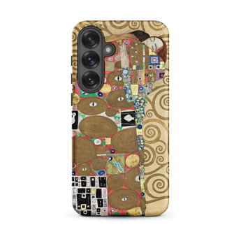 The Fulfilment - Gustav Klimt Samsung Case, Galaxy S25 Plus / Matte, Smartphone Case Abstract Colorful Design Gustav Klimt’s Kiss