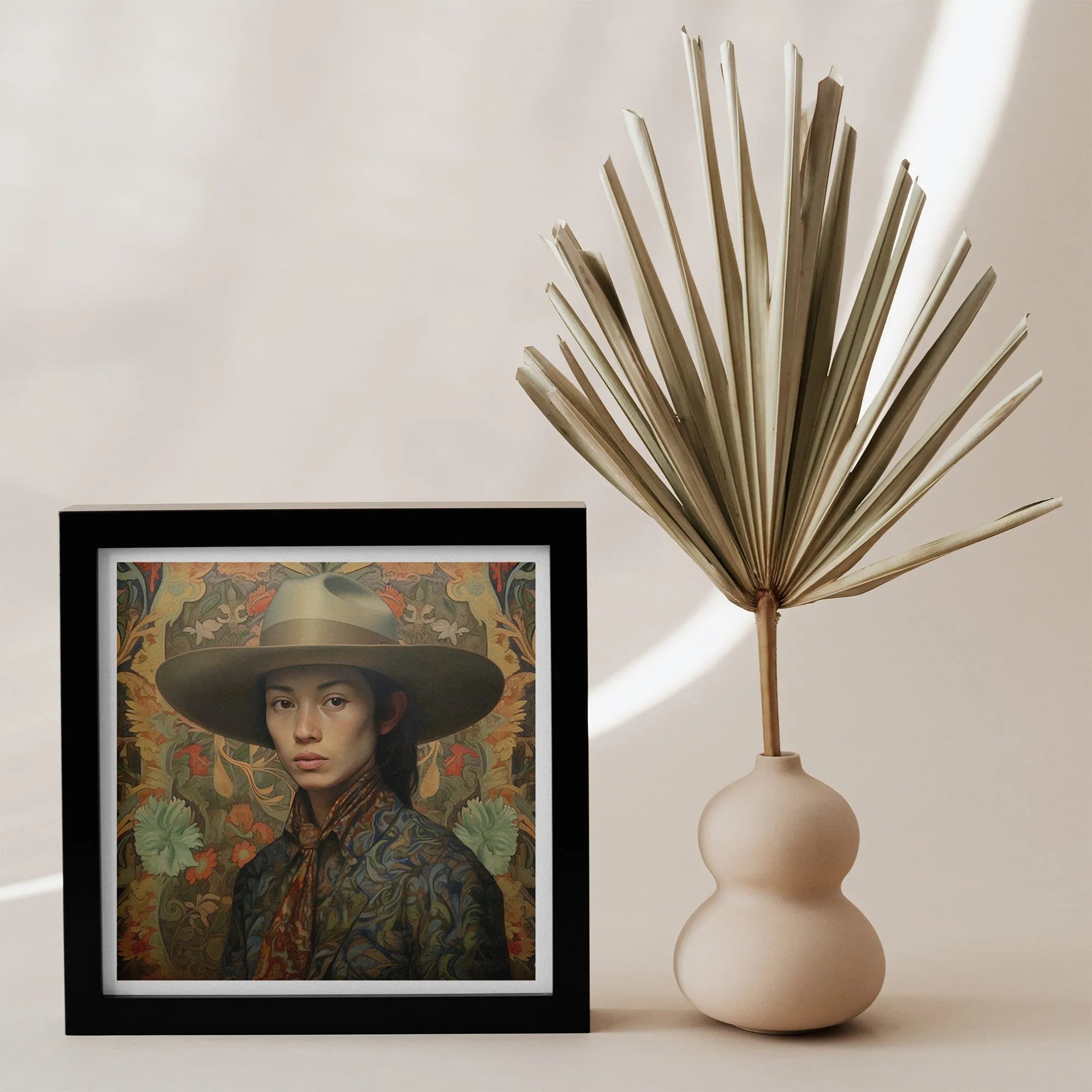 Fulin - Gay Cowboy Art Print - Gaysian Chinese Queerart Dandy - 12’x12’ - Posters Prints & Visual Artwork