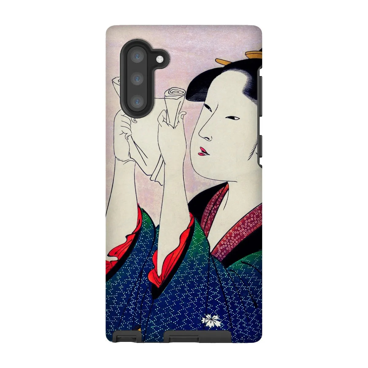 Fumiyomu Onna - Japanese Ukiyo-e Phone Case - Utamaro - Samsung Galaxy Note 10 / Matte - Mobile Phone Cases - Aesthetic