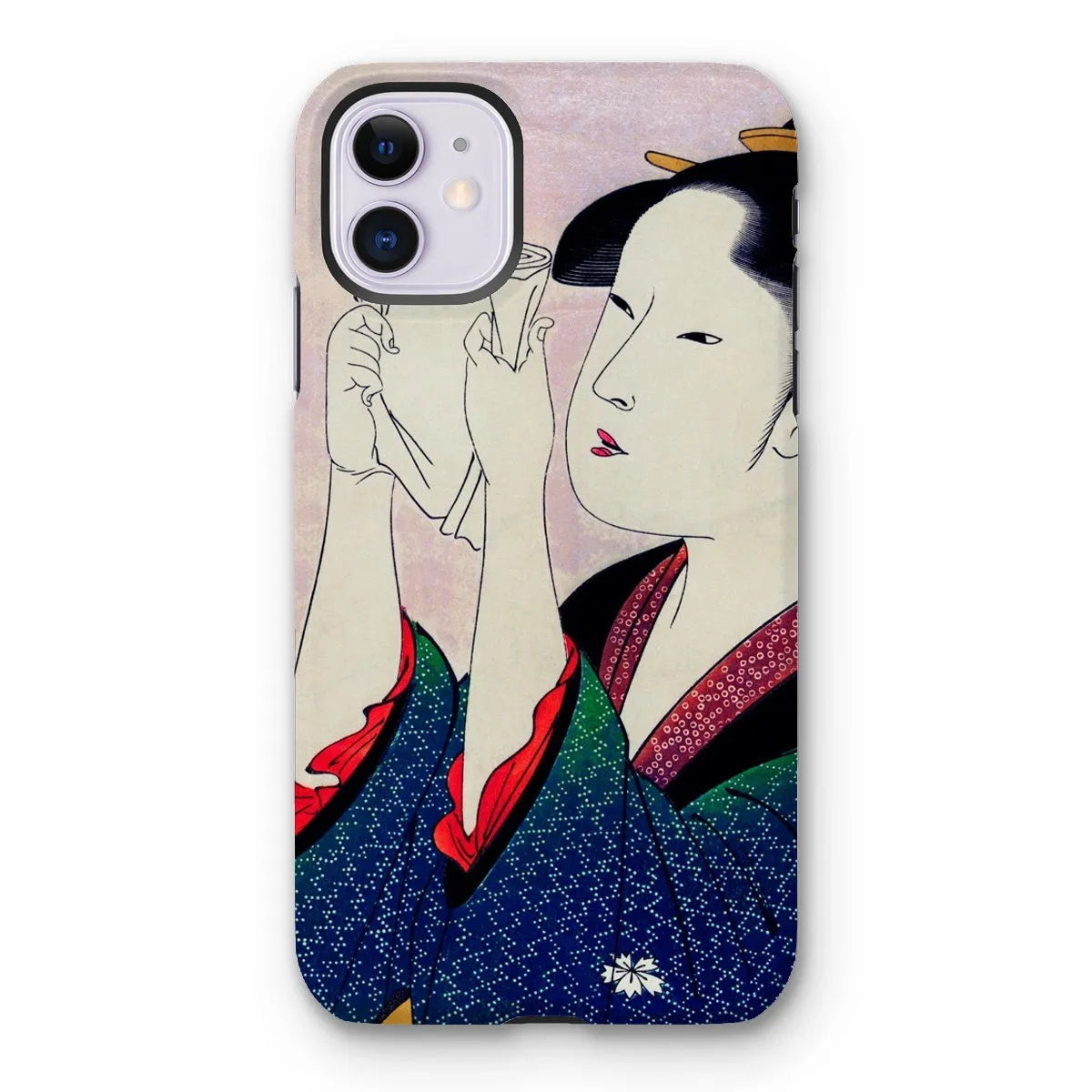 Fumiyomu Onna - Japanese Ukiyo-e Phone Case - Utamaro - Iphone 11 / Matte - Mobile Phone Cases - Aesthetic Art