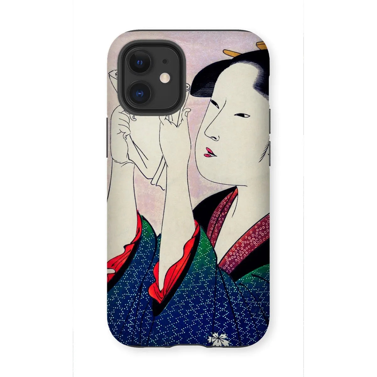 Fumiyomu Onna - Japanese Ukiyo-e Phone Case - Utamaro - Iphone 12 Mini / Matte - Mobile Phone Cases - Aesthetic Art