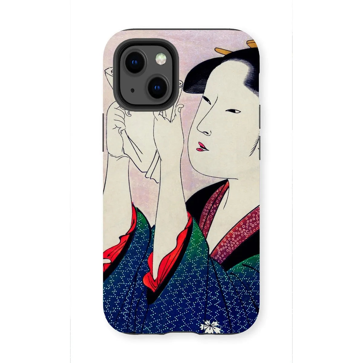 Fumiyomu Onna - Japanese Ukiyo-e Phone Case - Utamaro - Iphone 13 Mini / Matte - Mobile Phone Cases - Aesthetic Art