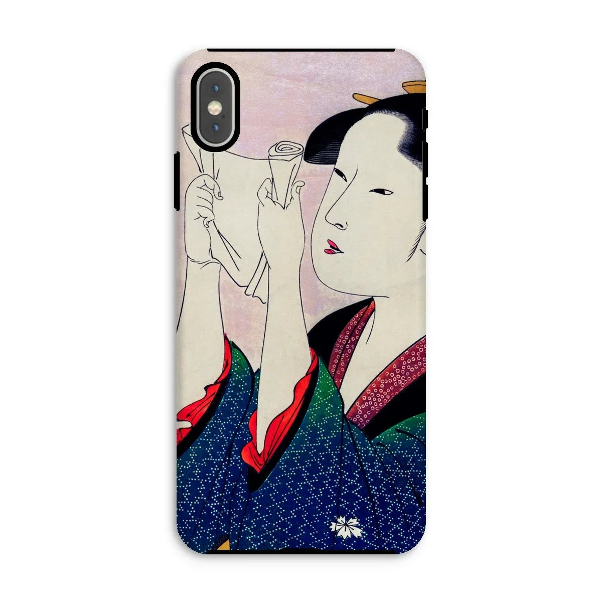 Fumiyomu Onna - Japanese Ukiyo-e Phone Case - Utamaro - Iphone Xs Max / Matte - Mobile Phone Cases - Aesthetic Art