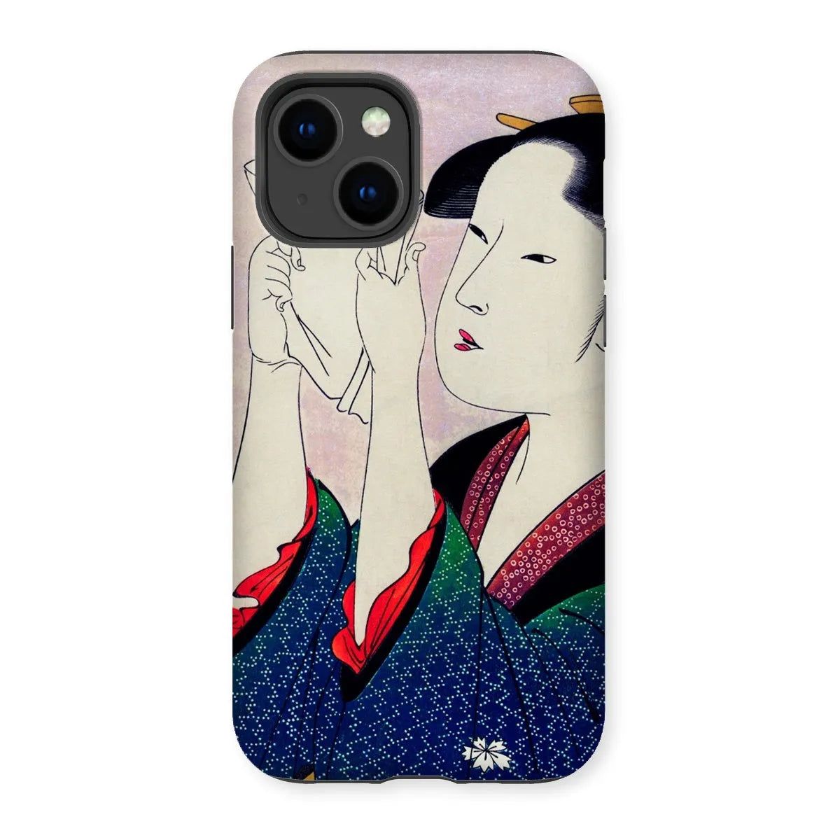 Fumiyomu Onna - Japanese Ukiyo-e Phone Case - Utamaro - Iphone 14 / Matte - Mobile Phone Cases - Aesthetic Art