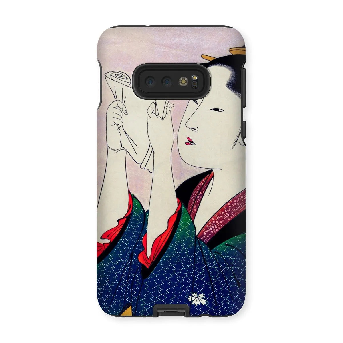 Fumiyomu Onna - Japanese Ukiyo-e Phone Case - Utamaro - Samsung Galaxy S10e / Matte - Mobile Phone Cases - Aesthetic Art