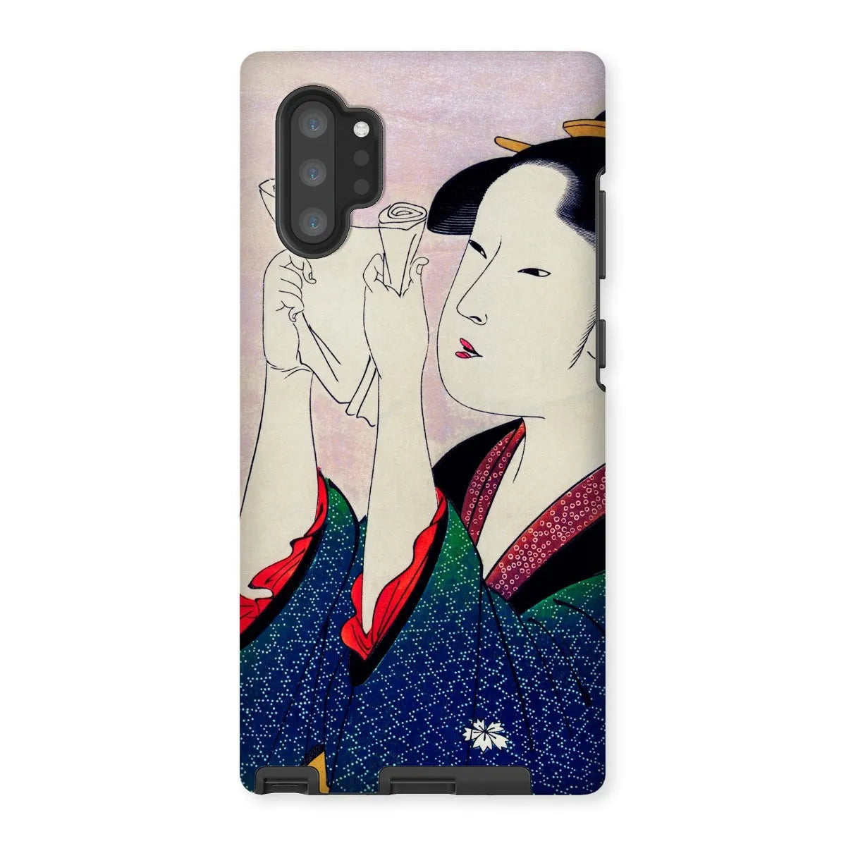 Fumiyomu Onna - Japanese Ukiyo-e Phone Case - Utamaro - Samsung Galaxy Note 10p / Matte - Mobile Phone Cases