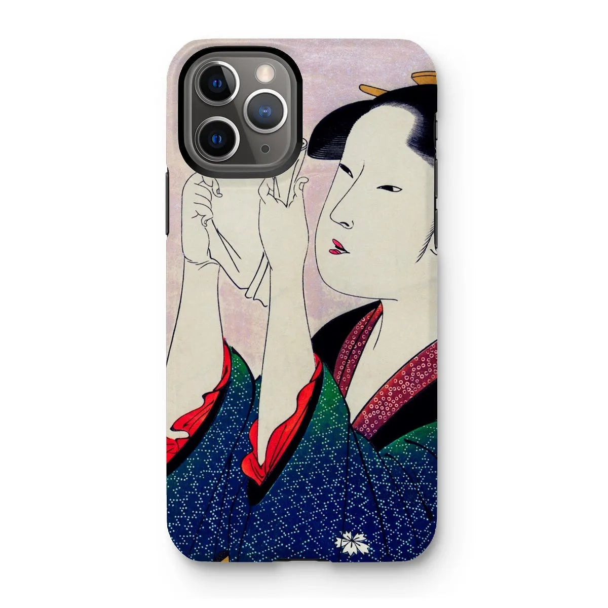 Fumiyomu Onna - Japanese Ukiyo-e Phone Case - Utamaro - Iphone 11 Pro / Matte - Mobile Phone Cases - Aesthetic Art