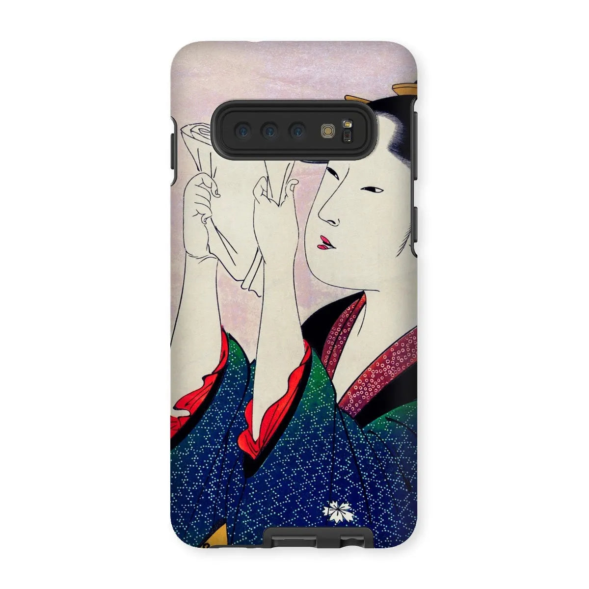 Fumiyomu Onna - Japanese Ukiyo-e Phone Case - Utamaro - Samsung Galaxy S10 / Matte - Mobile Phone Cases - Aesthetic Art