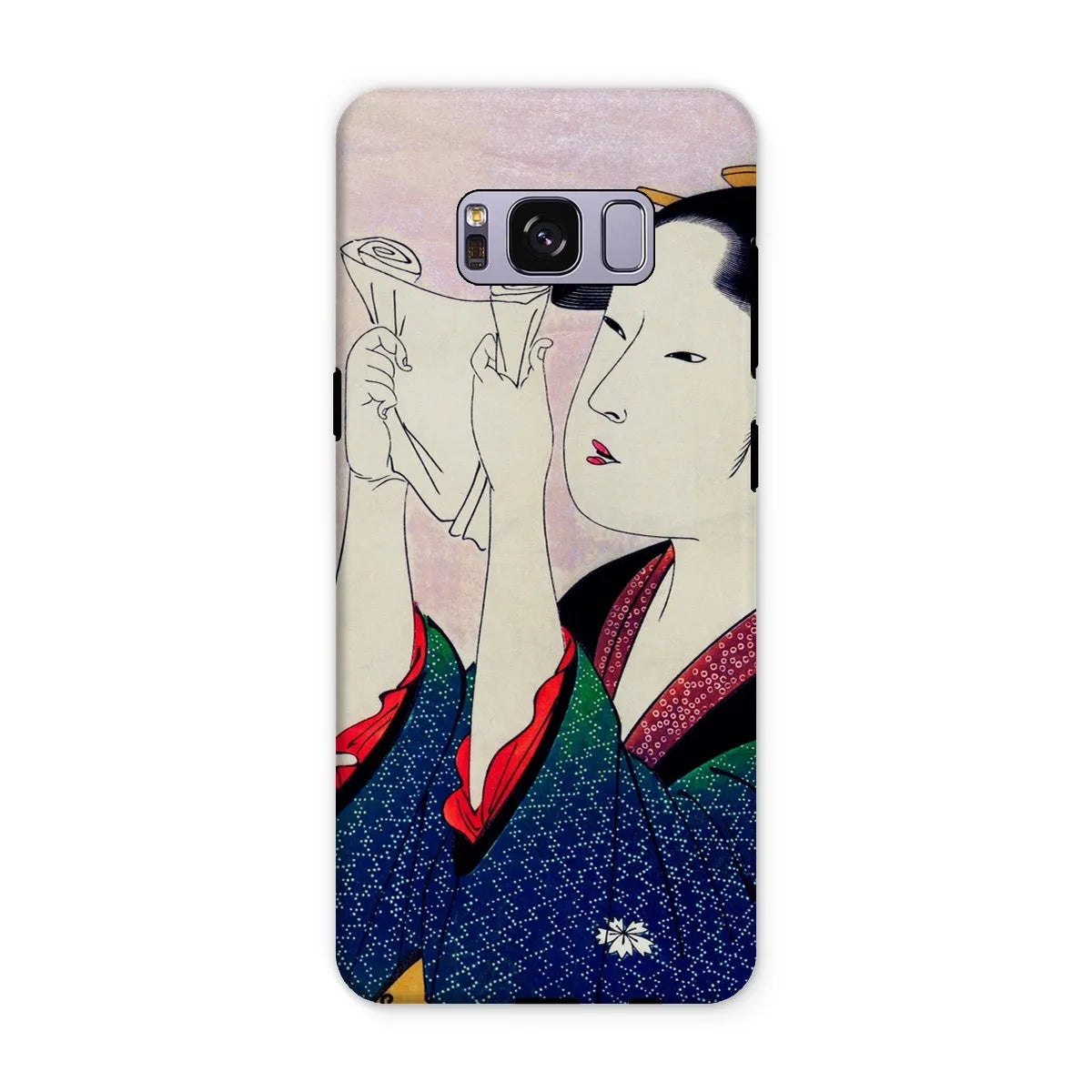 Fumiyomu Onna - Japanese Ukiyo-e Phone Case - Utamaro - Samsung Galaxy S8 Plus / Matte - Mobile Phone Cases - Aesthetic