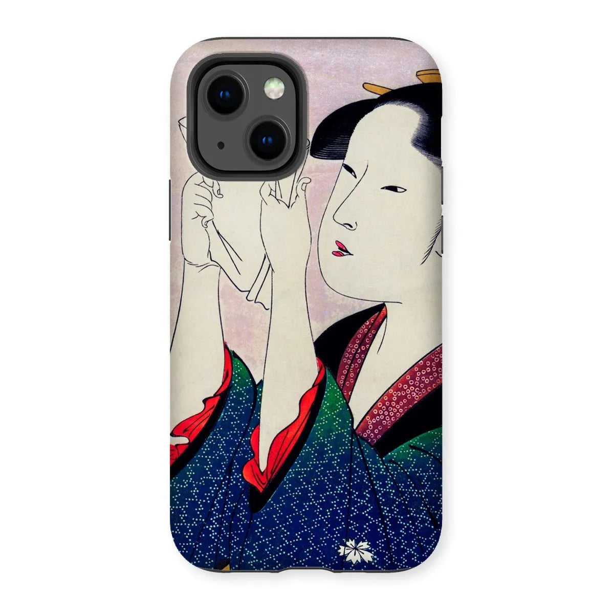 Fumiyomu Onna - Japanese Ukiyo-e Phone Case - Utamaro - Iphone 13 / Matte - Mobile Phone Cases - Aesthetic Art