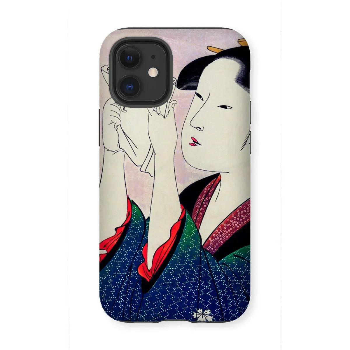 Fumiyomu Onna - Kitagawa Utamaro Iphone Case, 12 Mini / Matte, Phone Case Japanese Ukiyo-e Style Illustration Geisha