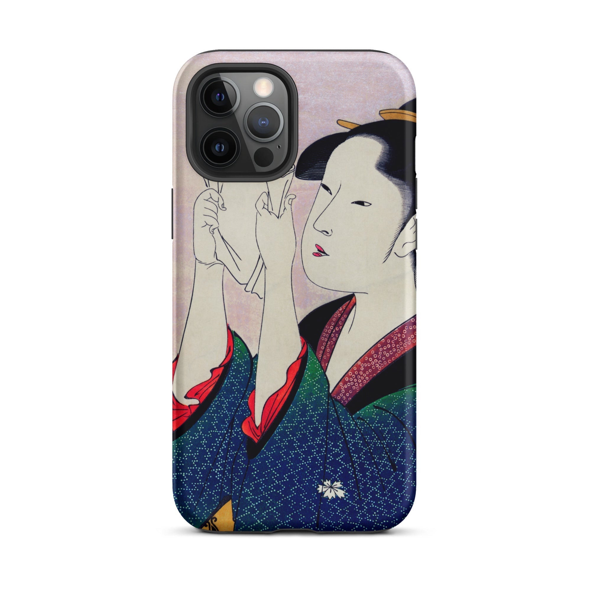 Fumiyomu Onna Kitagawa Utamaro Iphone Case, 12 Pro Max / Matte, Japanese Art Phone Case