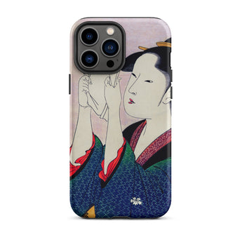 Fumiyomu Onna - Kitagawa Utamaro Iphone Case, 13 Pro Max / Matte, Phone Case Japanese Art
