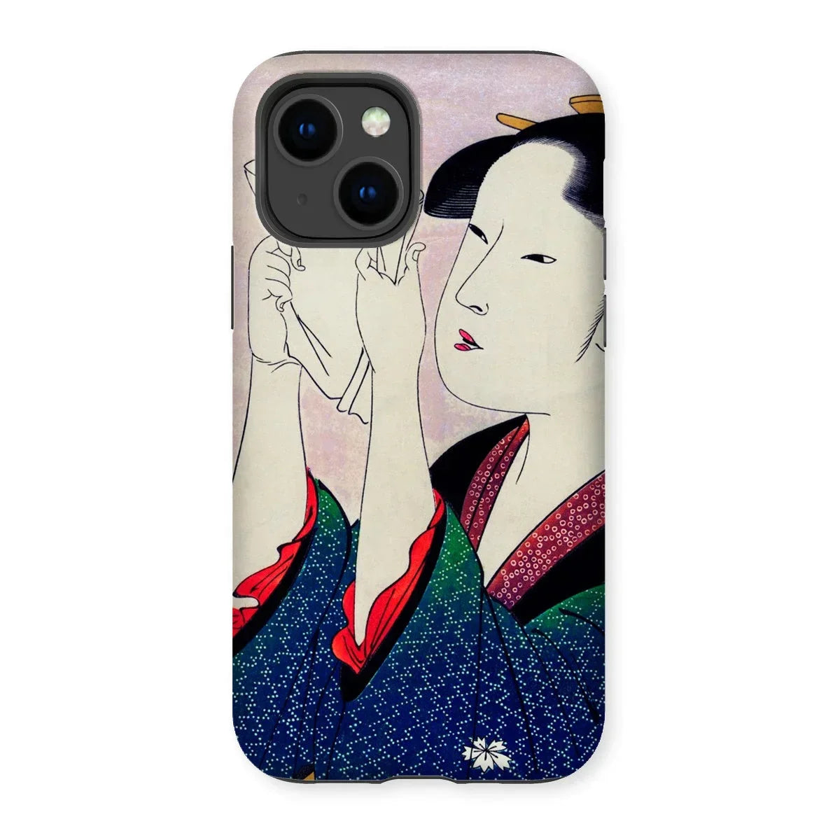Fumiyomu Onna - Kitagawa Utamaro Iphone Case, 14 / Matte, Phone Case Japanese Ukiyo-e Style Illustration Geisha