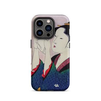 Fumiyomu Onna - Kitagawa Utamaro Iphone Case 14 Pro / Matte Japanese Art-adorned Phone Case Utamaro Kitagawa, Ukiyo-e Beauty, Edo-period