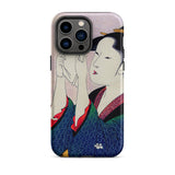 Fumiyomu Onna - Kitagawa Utamaro Iphone Case, 14 Pro Max / Matte, Phone Case Japanese Art