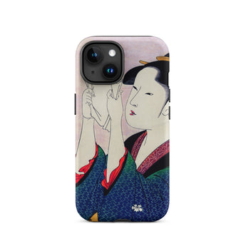 Fumiyomu Onna - Kitagawa Utamaro Iphone Case, 15 / Matte, Phone Case Geisha Design