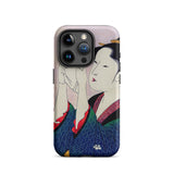 Fumiyomu Onna - Kitagawa Utamaro Iphone Case 15 Pro / Matte Phone Case Japanese Art Utamaro Kitagawa, Ukiyo-e Beauty, Edo-period Elegance