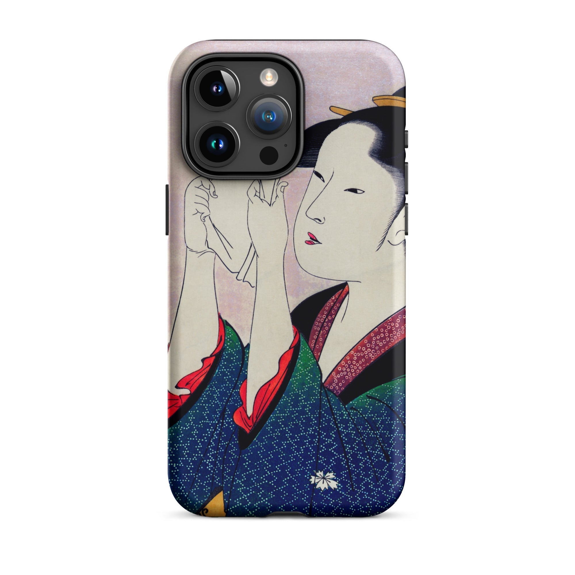 Fumiyomu Onna Kitagawa Utamaro Iphone Case, 15 Pro Max / Matte, Smartphone Case Japanese Art