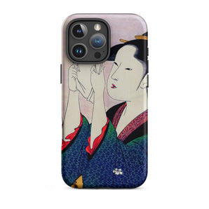 Fumiyomu Onna - Kitagawa Utamaro Iphone Case 16 Pro Max / Matte Phone Case Japanese Art Utamaro Kitagawa, Ukiyo-e Beauty, Edo-period