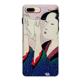 Fumiyomu Onna - Kitagawa Utamaro Iphone Case, 8 Plus / Matte, Phone Case Japanese Ukiyo-e Style Illustration Geisha Fans
