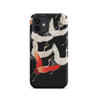 Furisode with Myriad of Flying Cranes Iphone Case, 12 / Matte, Black Iphone Case Japanese Crane Pattern