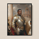 The General - Vintage Gay Military Art Framed Canvas, Framed Portrait Knight