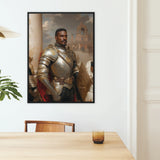 The General - Vintage Gay Military Art Framed Canvas, Framed Portrait Man Armor