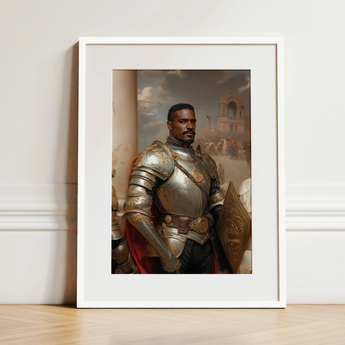 The General - Vintage Gay Military Art Print / Canvas, 12x16’’ / 31x41cm / White Frame / Matboard, Posters Prints & Visual Artwork, Toby
