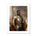 The General - Vintage Gay Military Art Print, Knight Ornate Golden Armor Decorative Engravings