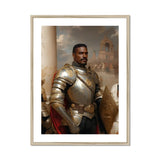 The General - Vintage Gay Military Art Print, Noble Knight Ornate Golden Armor Intricate Decorative