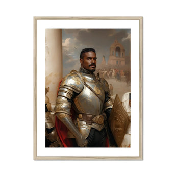 The General - Vintage Gay Military Art Print, Noble Knight Ornate Golden Armor Intricate Decorative