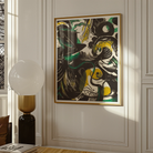 Genesis Ii - Franz Marc Abstract Expressionist Art Print, Abstract Artwork Bold Black Yellow Green Patterns Gold