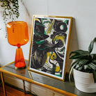 Genesis Ii - Franz Marc Abstract Expressionist Art Print, Modern Abstract Artwork Black Green Yellow Patterns Gold