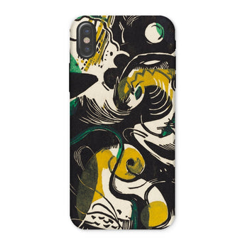 Genesis Ii - Franz Marc Iphone Case, x / Matte, Phone Case Abstract Artistic Design Black Yellow Green