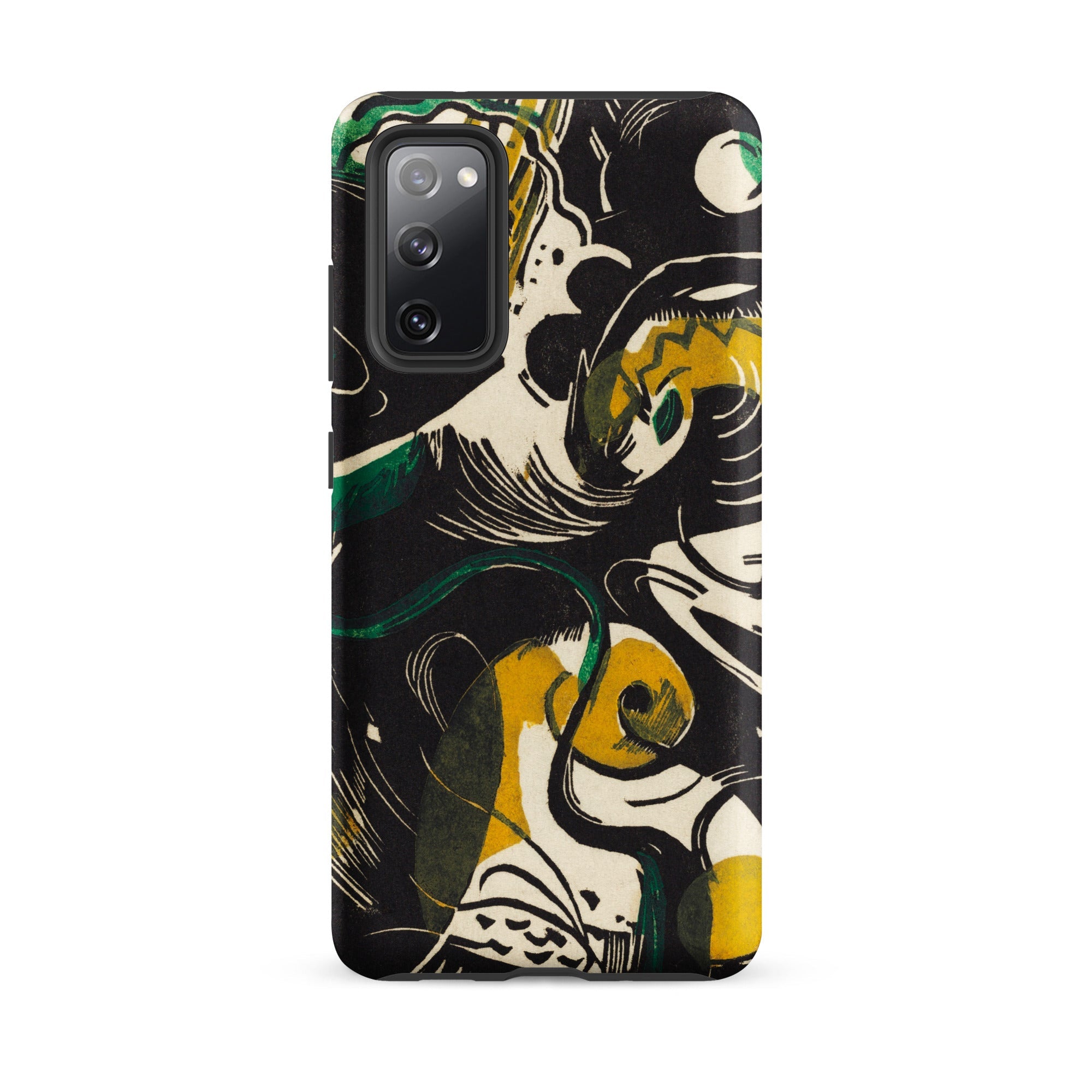 Genesis Ii Franz Marc Samsung Case, Galaxy S20 Fe / Matte, Black Phone Case Abstract Yellow Green White Patterns