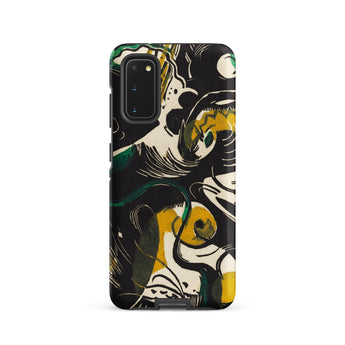 Genesis Ii - Franz Marc Samsung Case, Galaxy S20 / Matte, Black Smartphone Case Vibrant Abstract Art Design Yellow