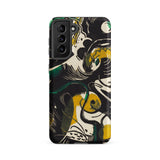 Genesis Ii - Franz Marc Samsung Case, Galaxy S21 Fe / Matte, Black Smartphone Case Abstract Design Green Yellow White