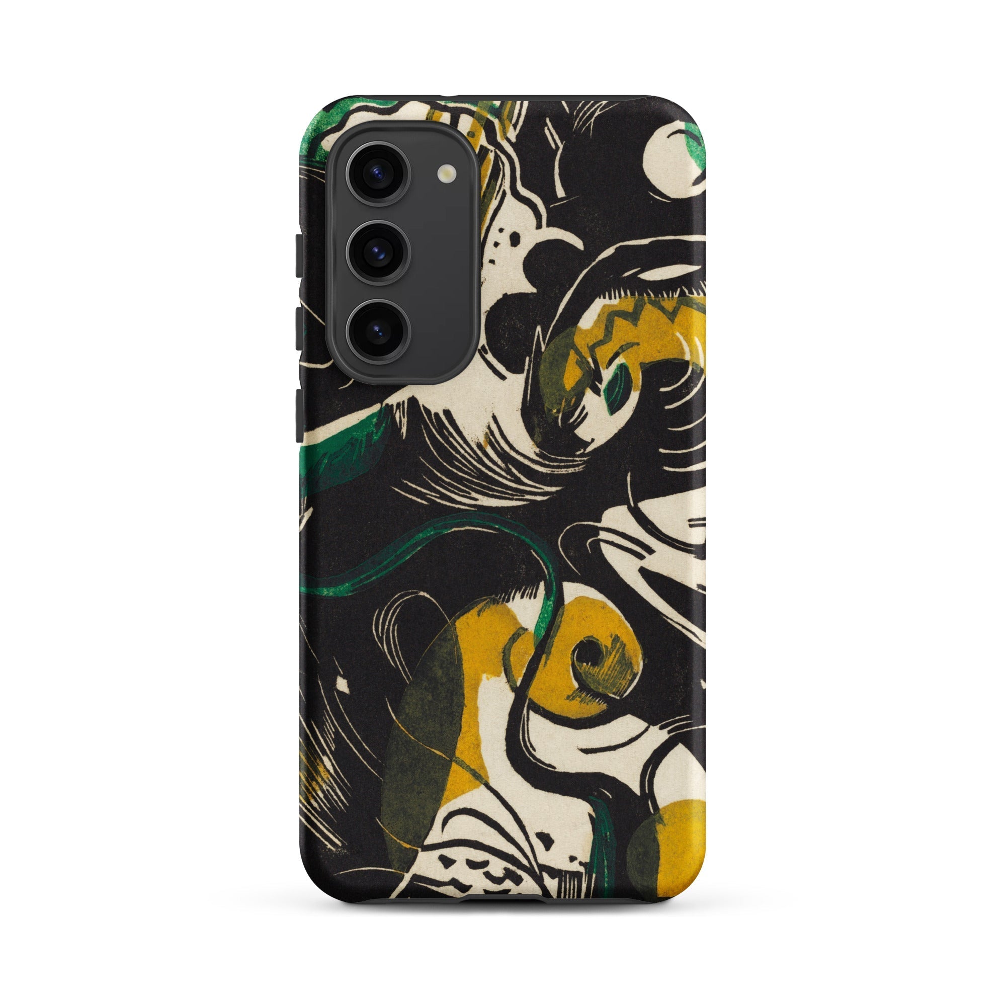 Genesis Ii Franz Marc Samsung Case, Galaxy S23 Plus / Matte, Black Phone Case Abstract Yellow Green White Designs