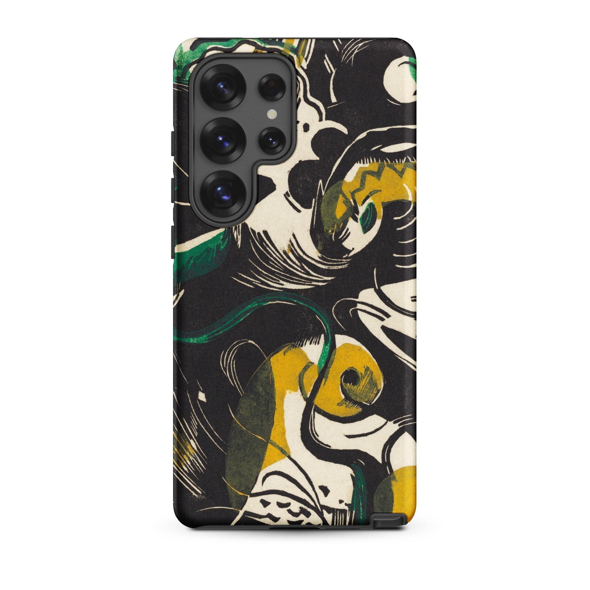Genesis Ii Franz Marc Samsung Case, Galaxy S25 Ultra / Matte, Smartphone Black Green Yellow Abstract Patterned Case