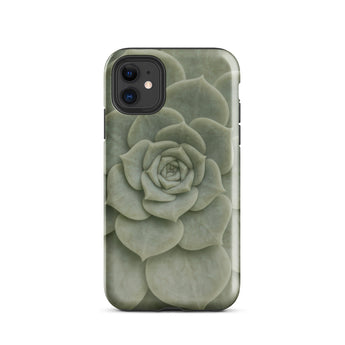 Geometric Succulent Phone Case Iphone 11 / Gloss Sleek Phone Case Detailed Muted Green Succulent Design Baja California’s Stone, Victorian