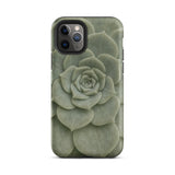 Geometric Succulent Phone Case Iphone 11 Pro / Matte Sleek Matte-finish Phone Case Detailed Muted Green Succulent Baja California’s Stone,