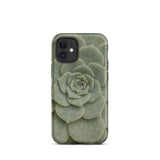 Geometric Succulent Phone Case Iphone 12 Mini / Matte Sleek Matte-finish Phone Case Detailed Pale Green Succulent Baja California’s Stone,