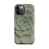 Geometric Succulent Phone Case Iphone 12 Pro Max / Gloss Sleek Matte-finish Phone Case Detailed Pale Green Succulent Baja California’s
