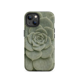 Geometric Succulent Phone Case Iphone 14 / Matte Sleek Matte-finish Phone Case Detailed Pale Green Succulent Baja California’s Stone,