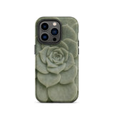 Geometric Succulent Phone Case Iphone 14 Pro / Matte Sleek Matte-finish Phone Case Detailed Pale Green Succulent Baja California’s Stone,