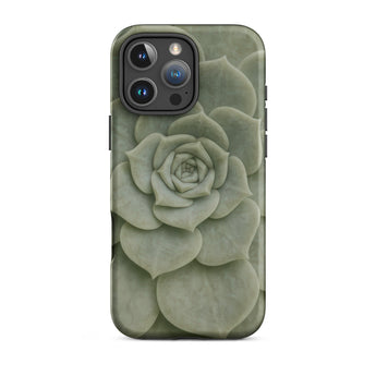 Geometric Succulent Phone Case Iphone 16 Pro Max / Matte Sleek Matte-finish Phone Case Detailed Pale Green Succulent Baja California’s