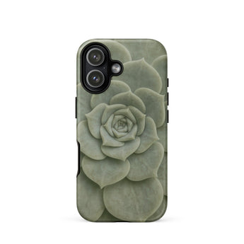 Geometric Succulent Phone Case Iphone 17 / Matte Sleek Phone Case Detailed Muted Green Succulent Design Baja California’s Stone, Victorian