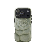Geometric Succulent Phone Case Iphone 17 Pro / Gloss Sleek Light Green Succulent-themed Phone Case Detailed Rose-like Baja California’s